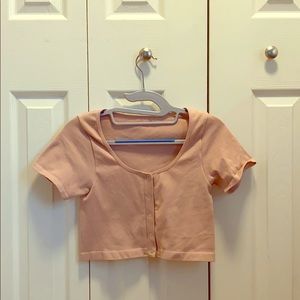 light pink crop top from Charlotte Russe🤍